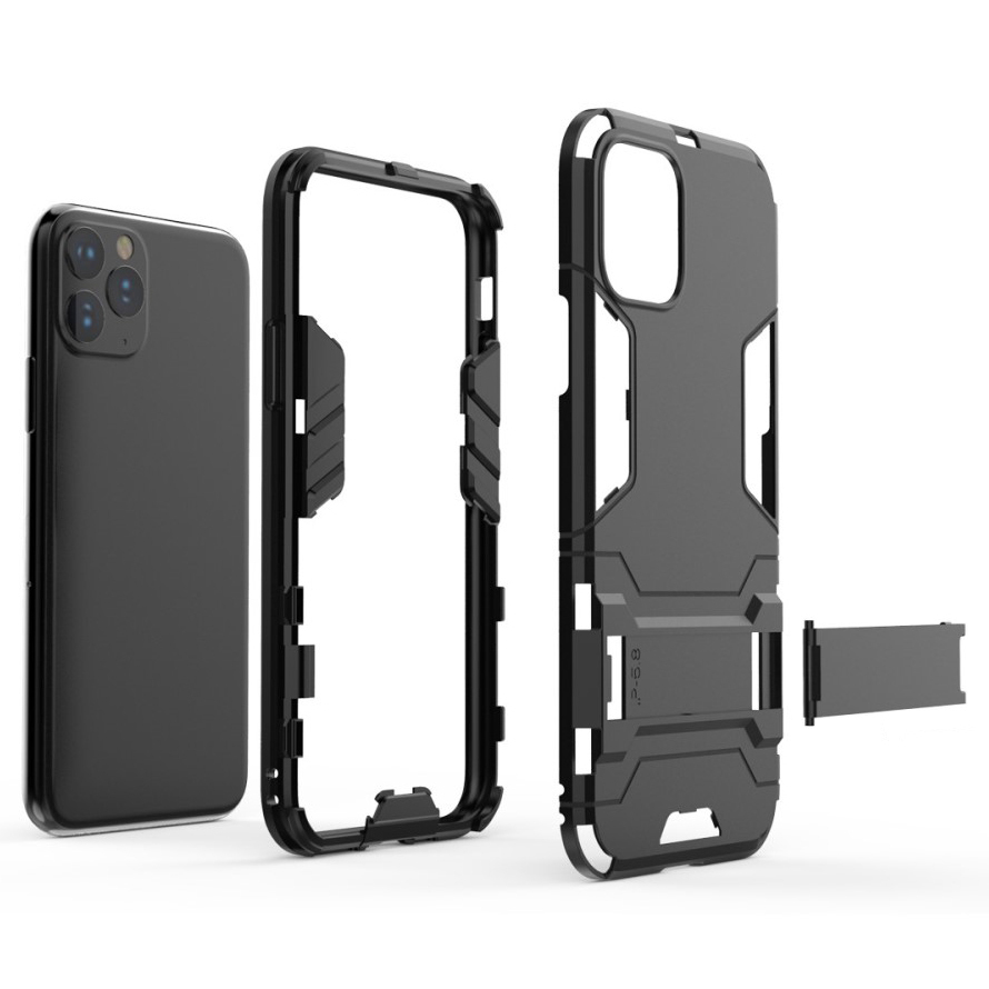 Slim Armour Tough Shockproof Case & Stand for Apple iPhone 11 Pro - Black